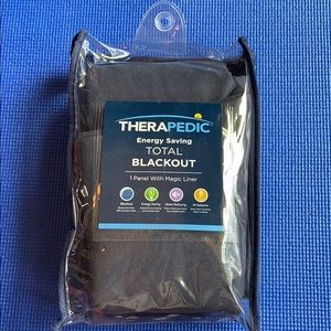 NEW THERAPEDIC Total Blackout 1 Panel Curtain Blue